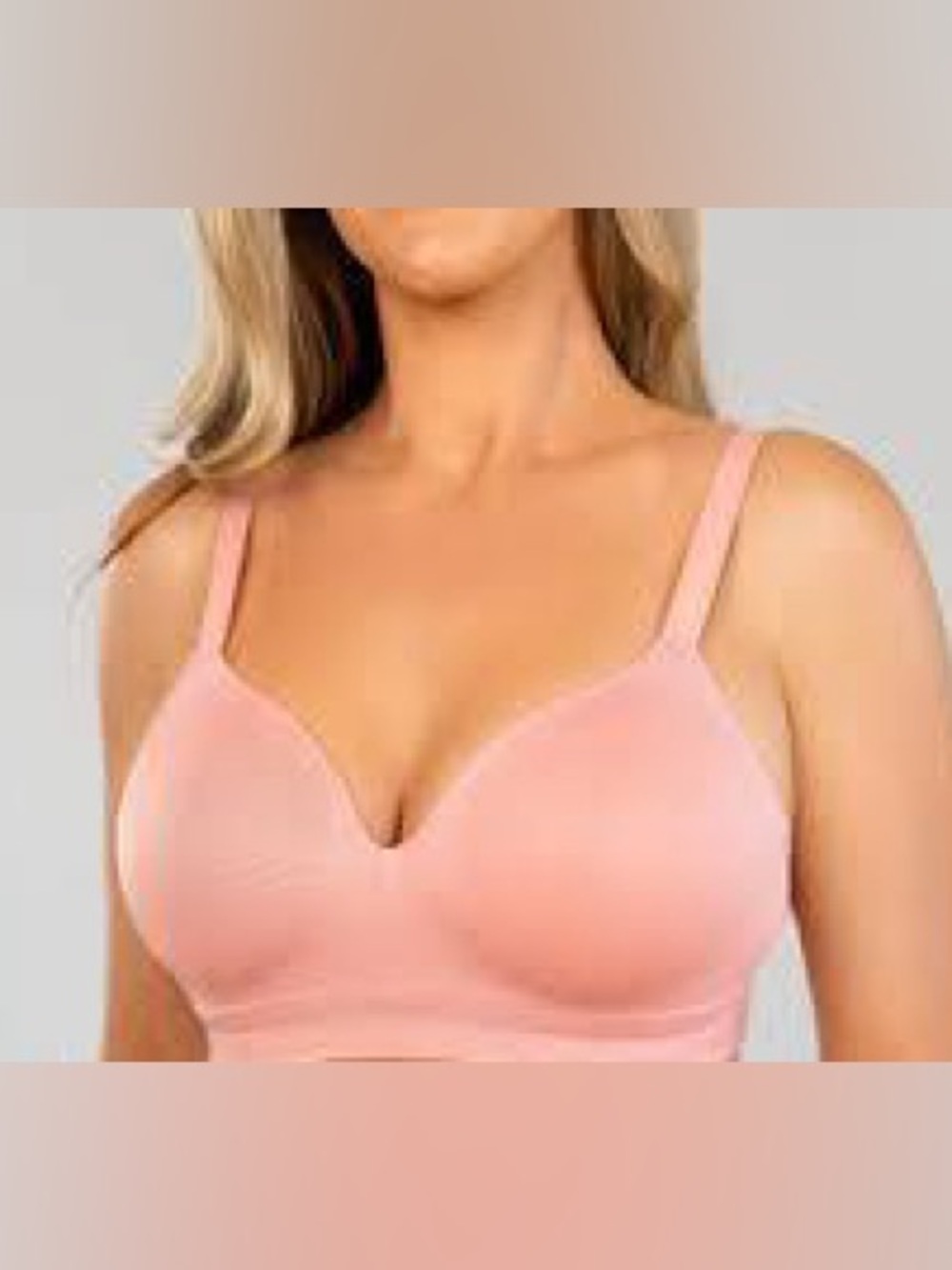 Wireless Light Pink Everyday Comfort Bra - Smooth Support